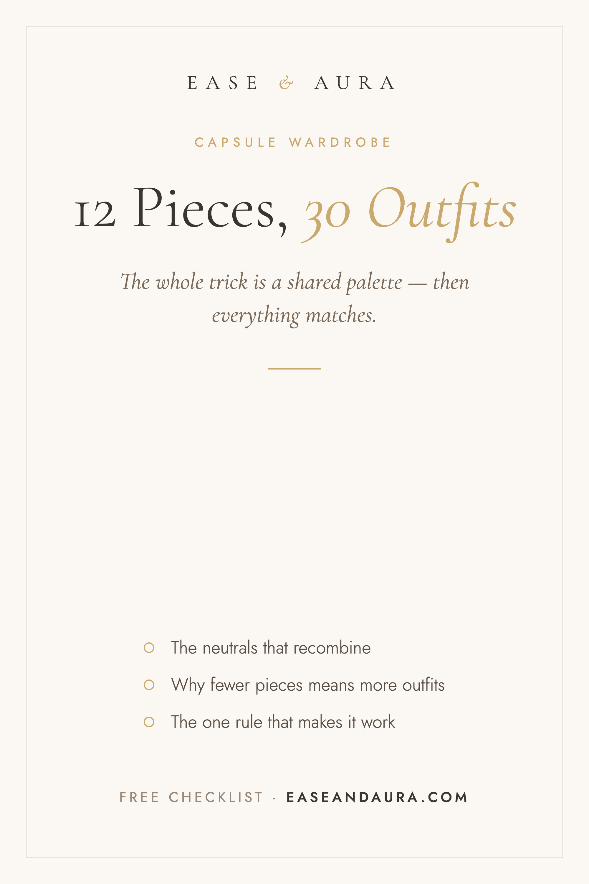 12 pieces, 30 outfits