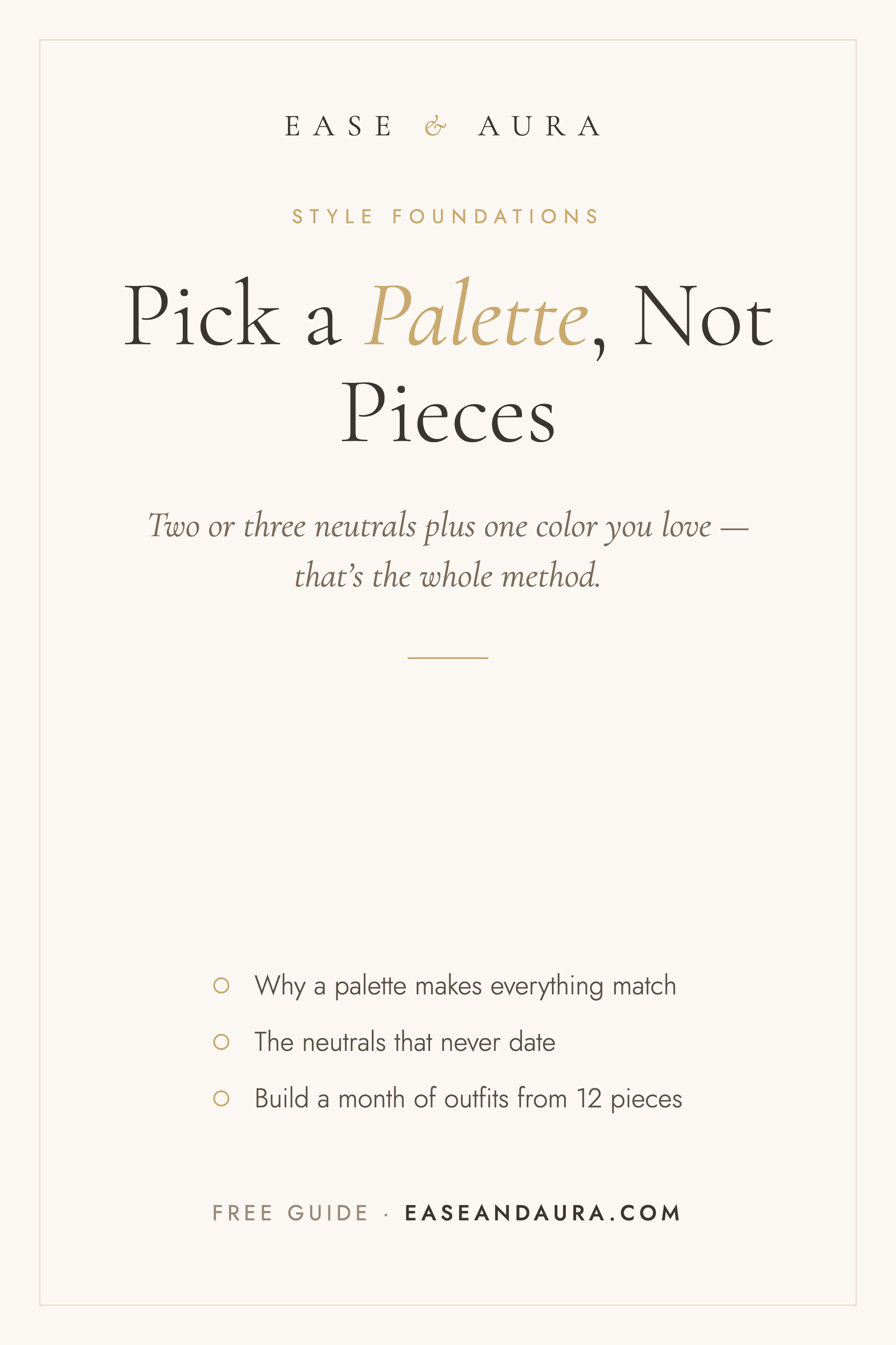Pick a palette, not pieces