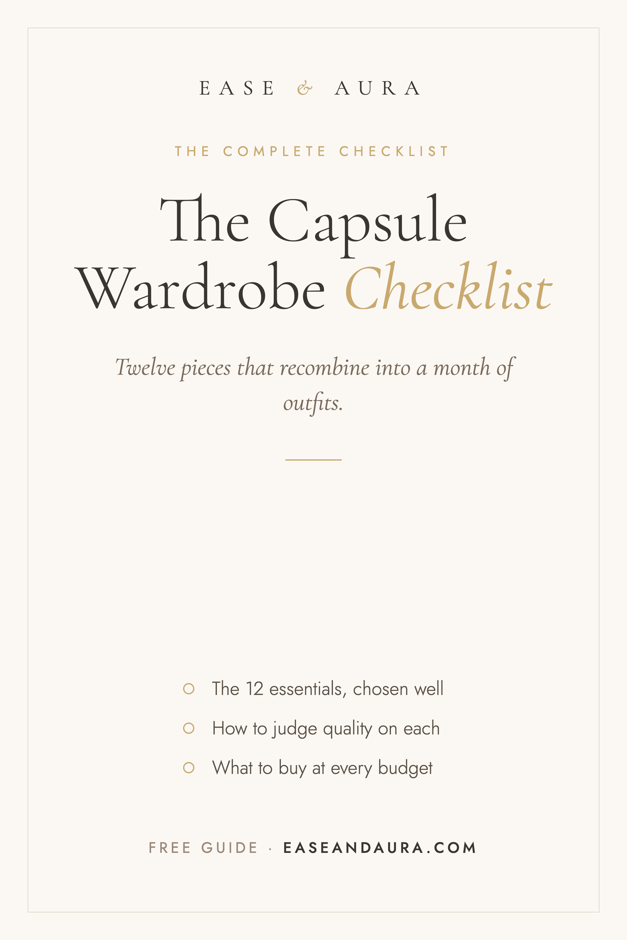 The capsule wardrobe checklist — 12 essentials