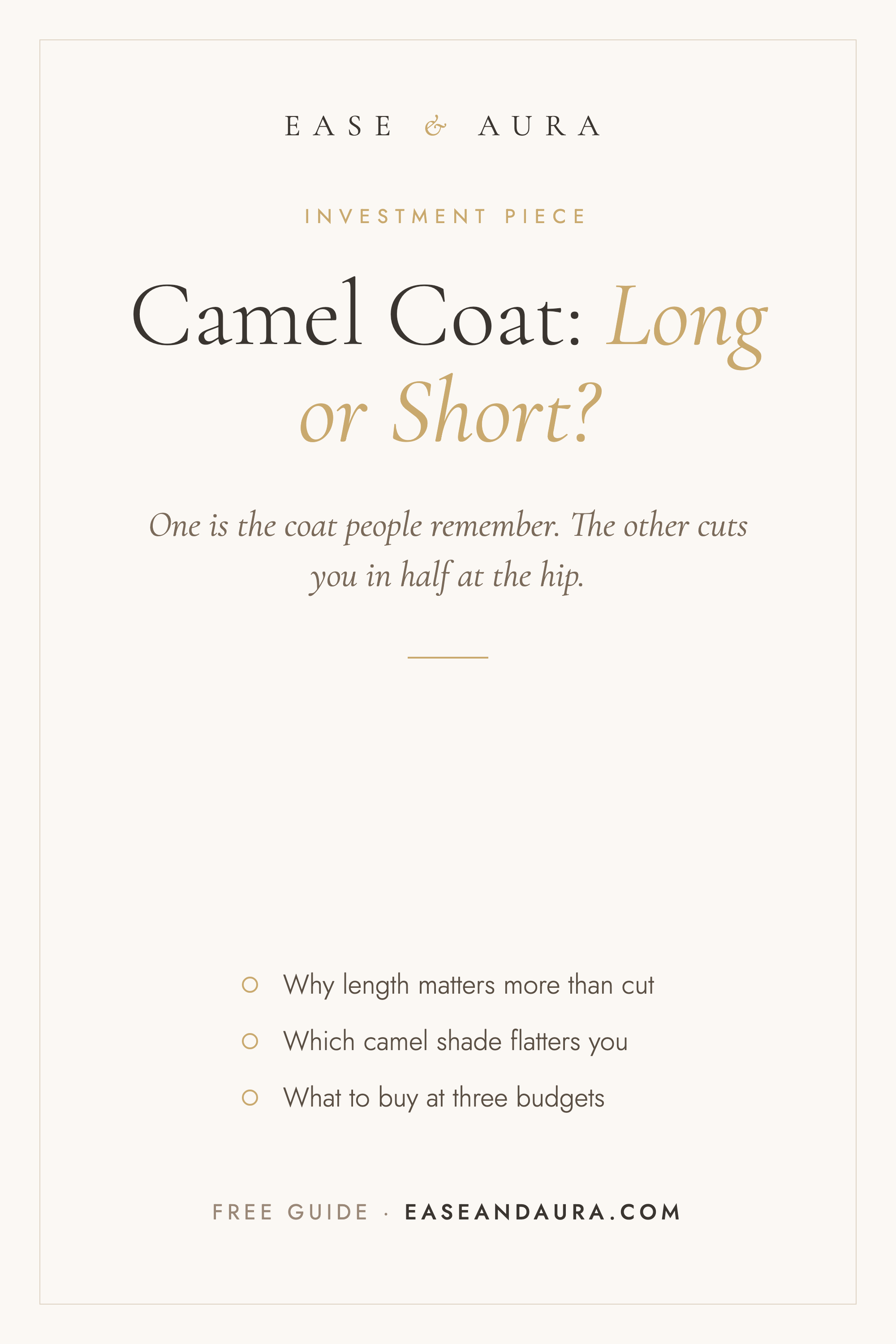 Choosing a camel coat length