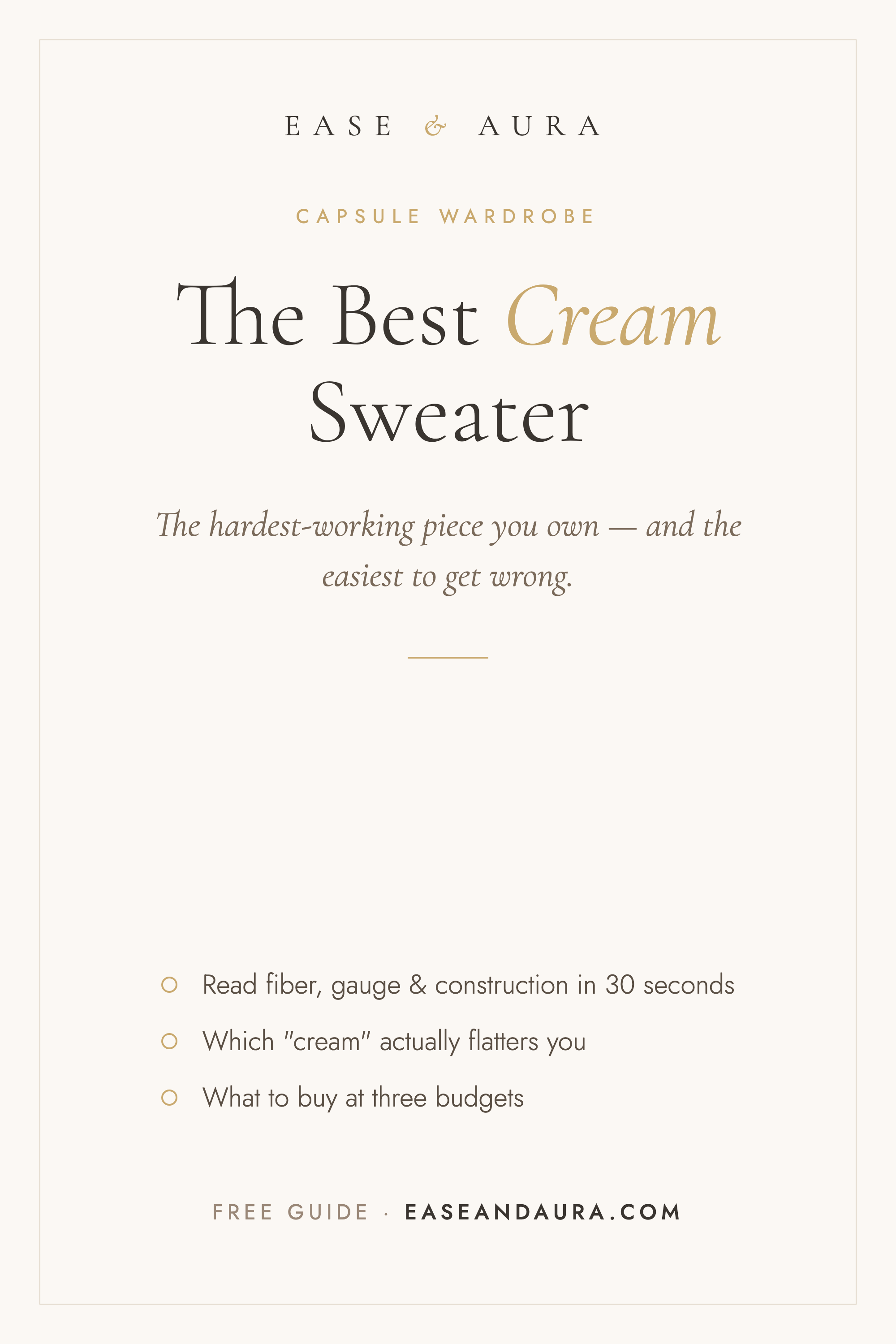 The best cream sweater