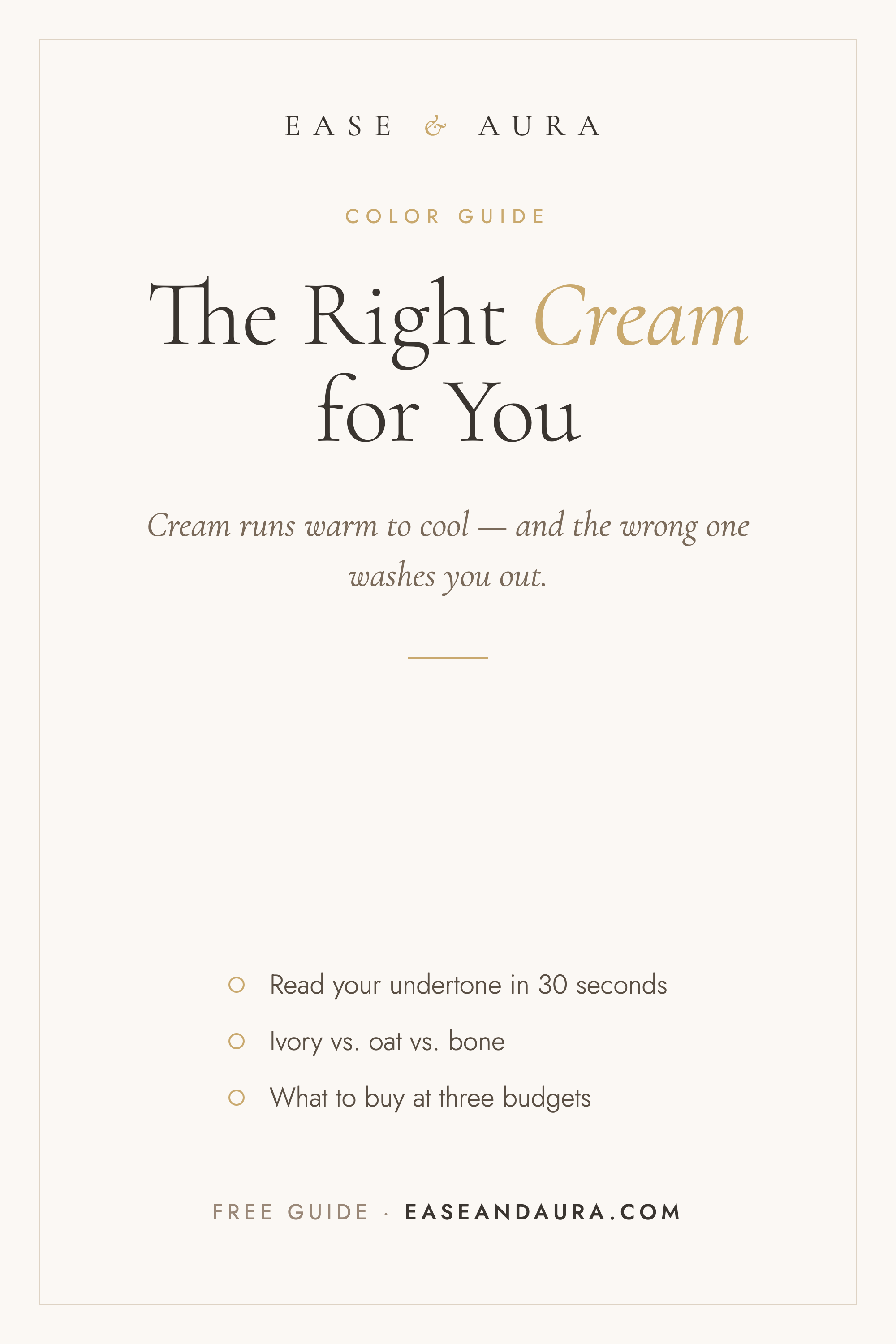 Which cream flatters you