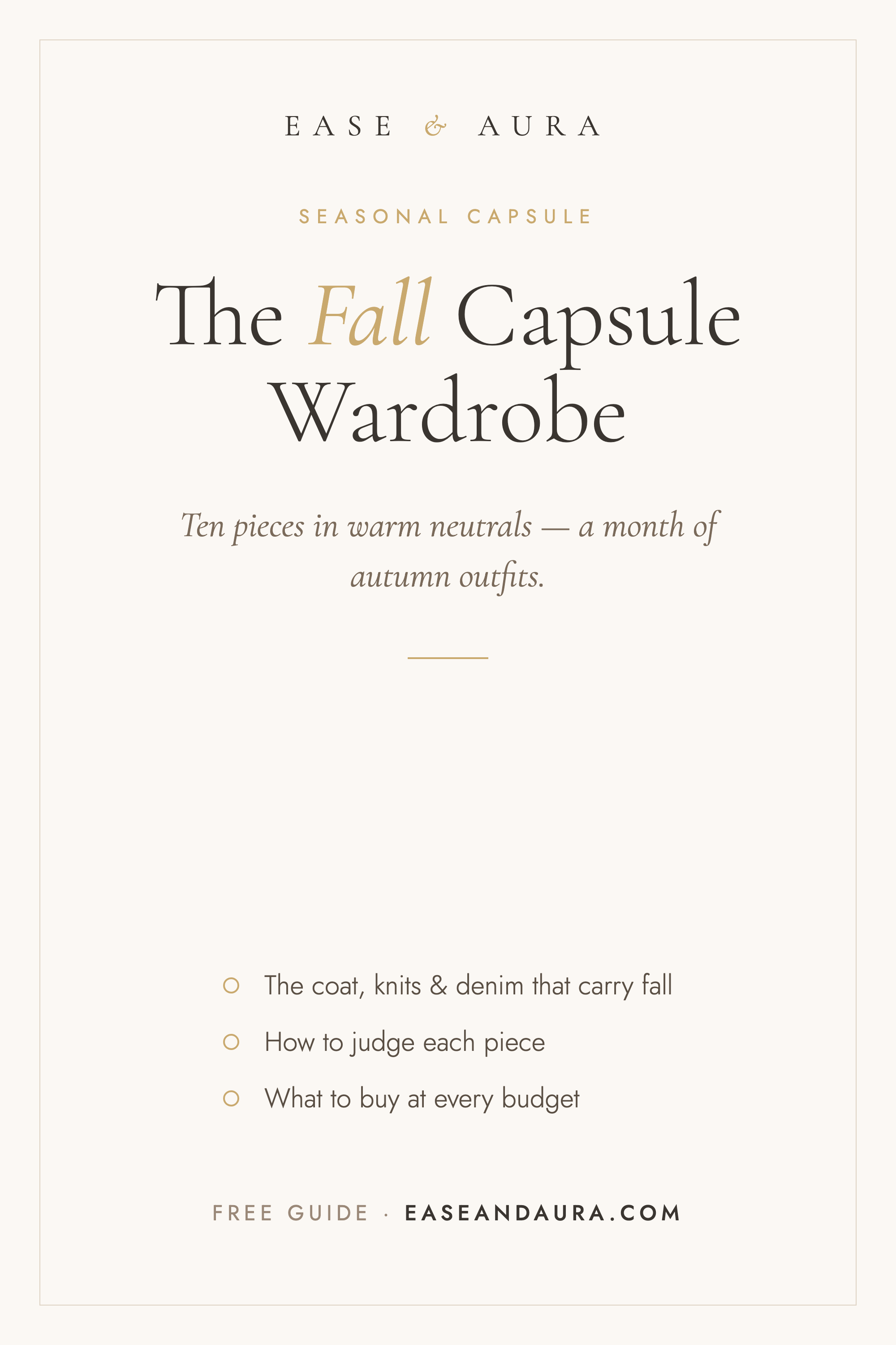 The fall capsule wardrobe