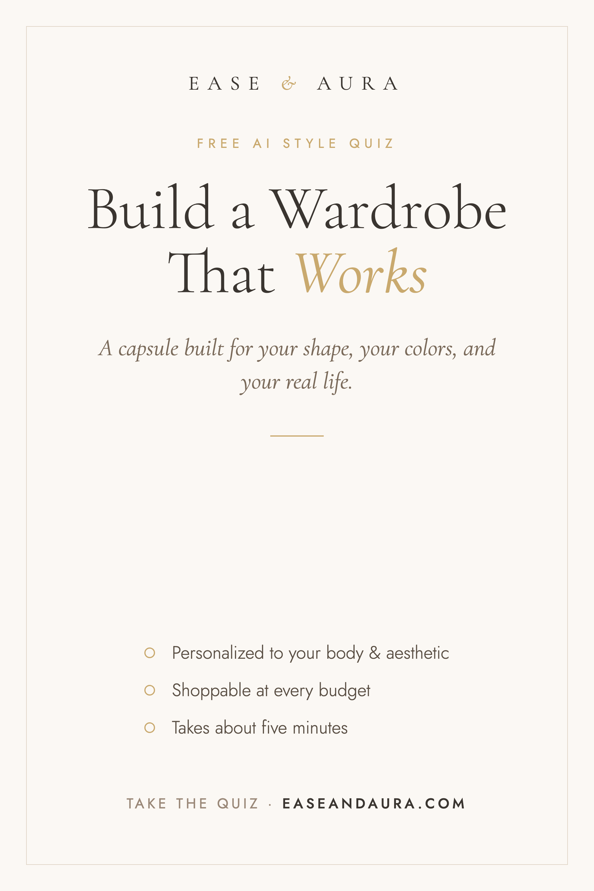 Build a wardrobe that works — free style quiz