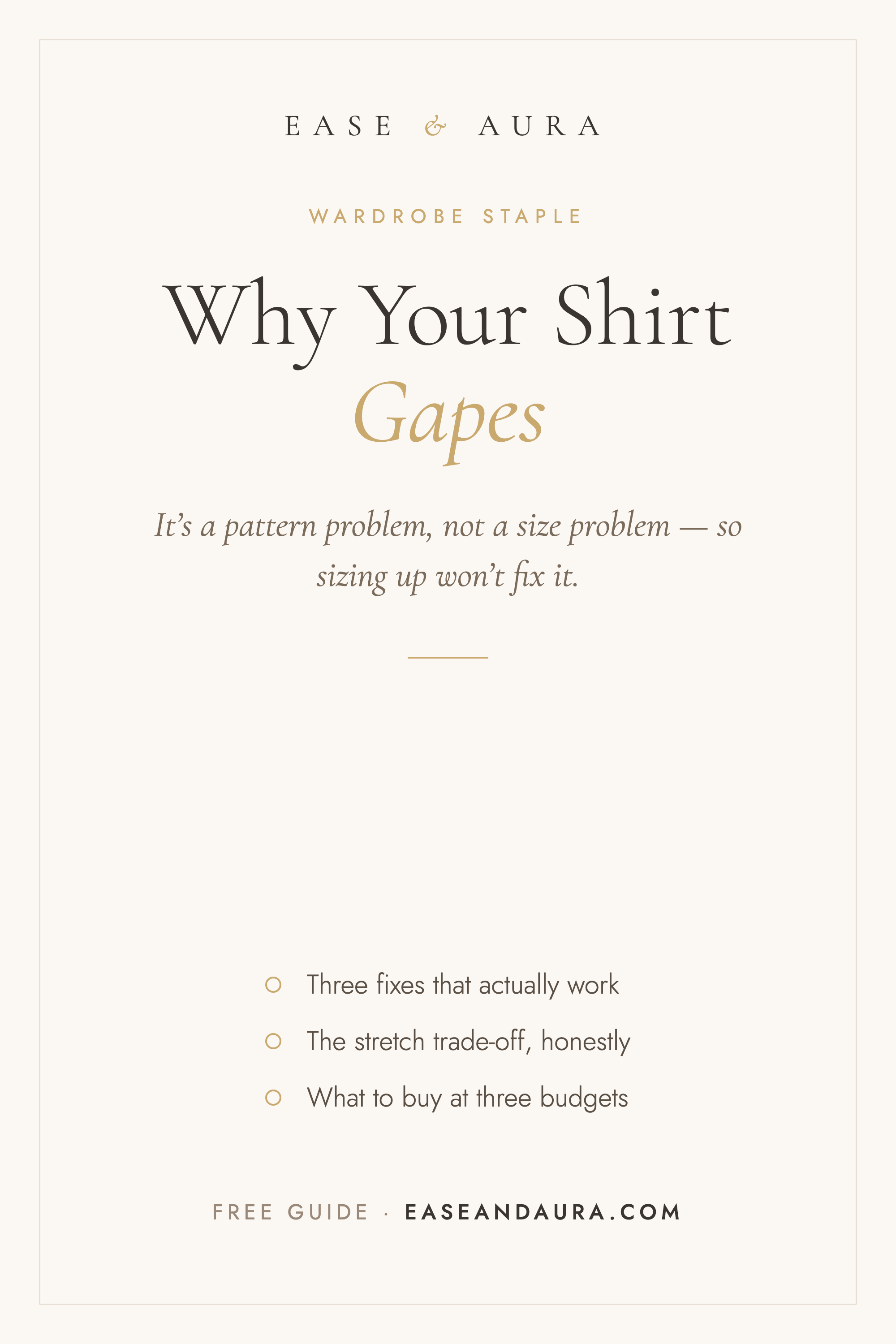 How to stop a button-down gaping