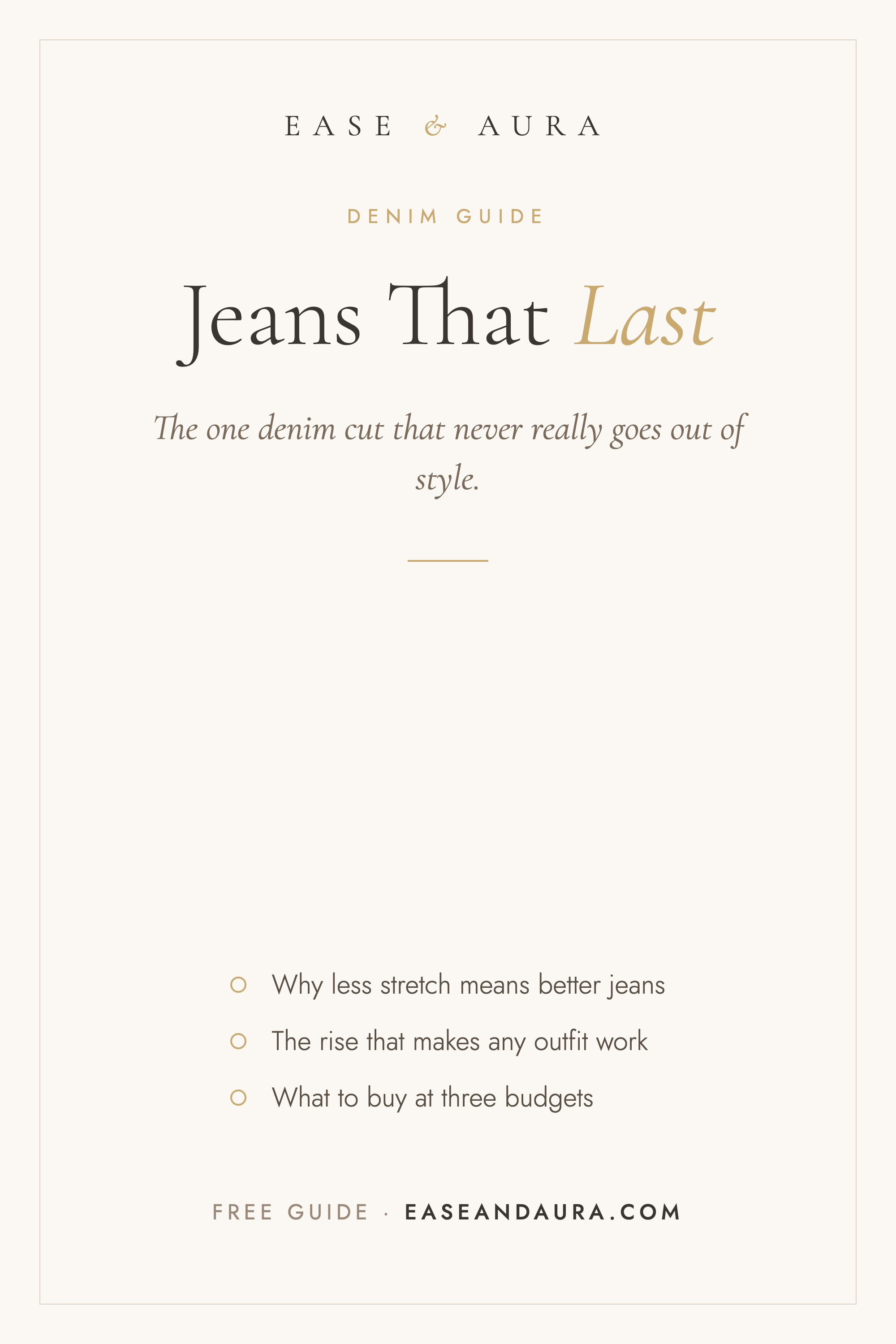 Jeans that last