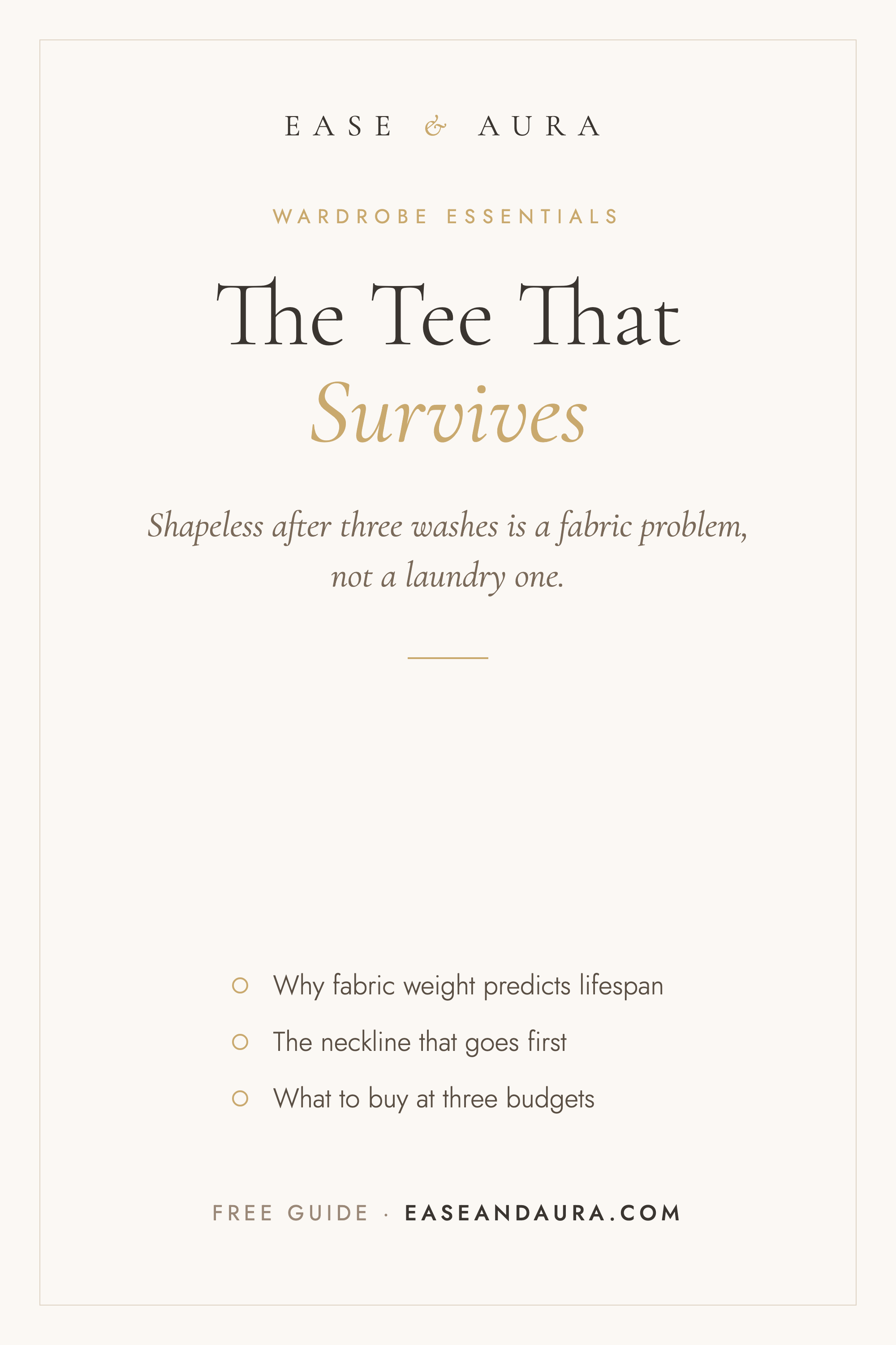 How to keep a white tee white