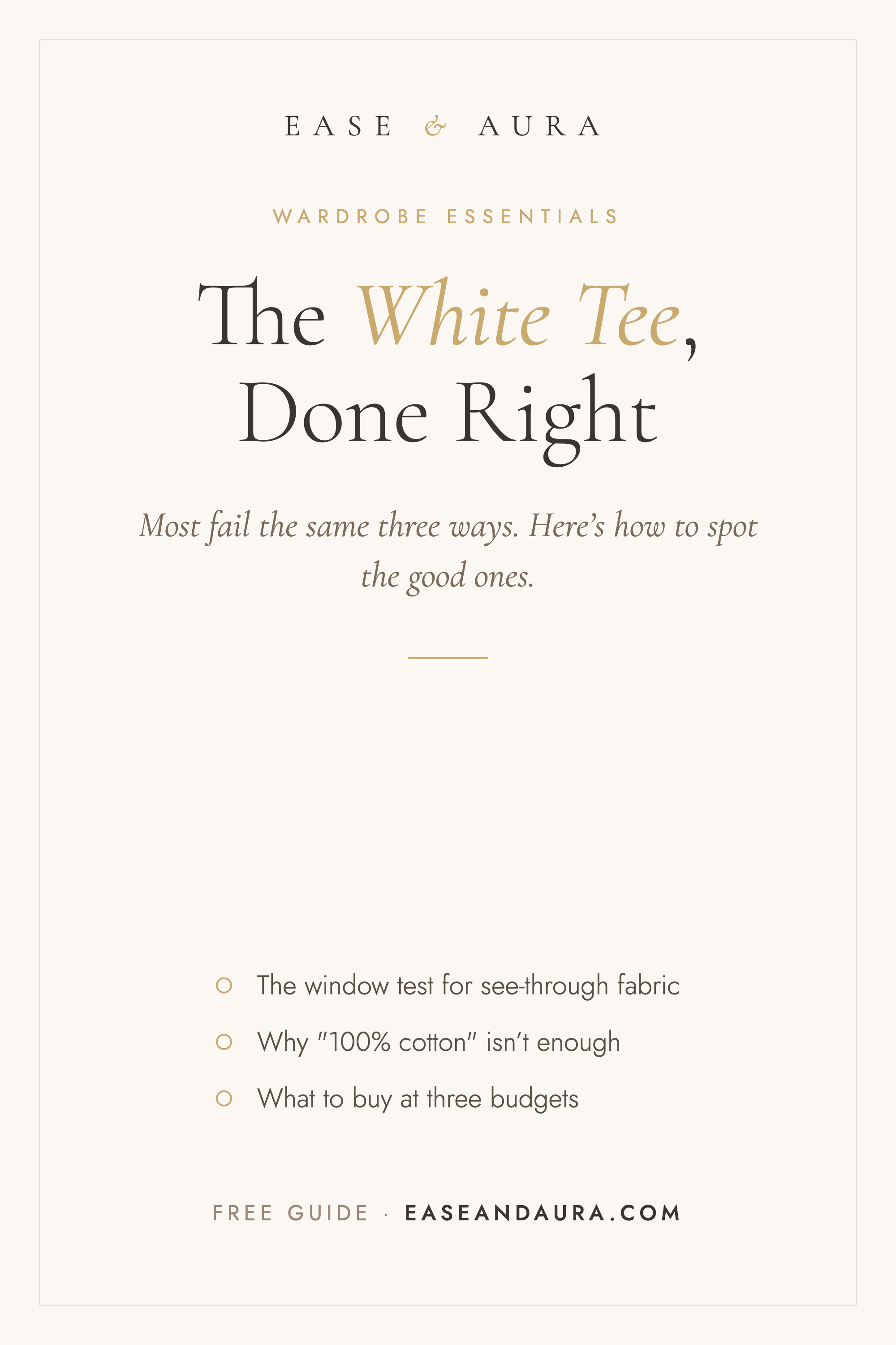 The white tee, done right